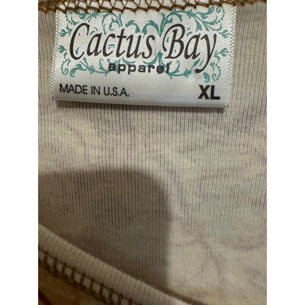 Cactus Bay Wine Shirt Size XL Rhinestones All Over Graphic Made in USA Artsy - Picture 6 of 11